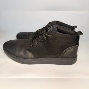 Timberland Men’s Davis Square Casual Boots Blackout Nubuck Size 12 MINT CONDIT